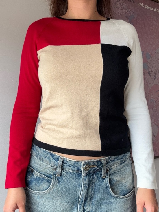 Kasper Sweaters - Colorblock Kasper Vintage Sweater size small